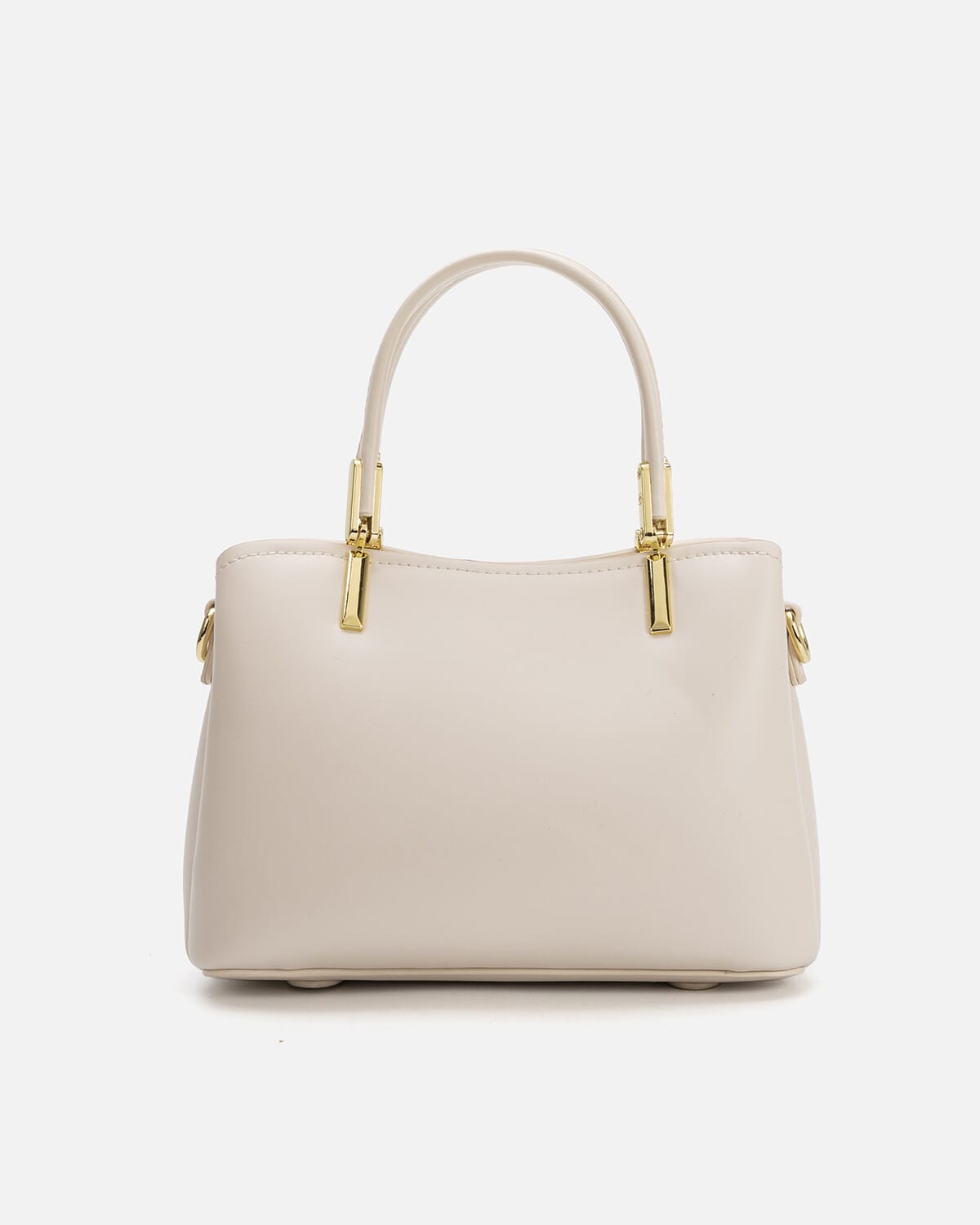 شنطة نسائية من الجلد باللون البيج